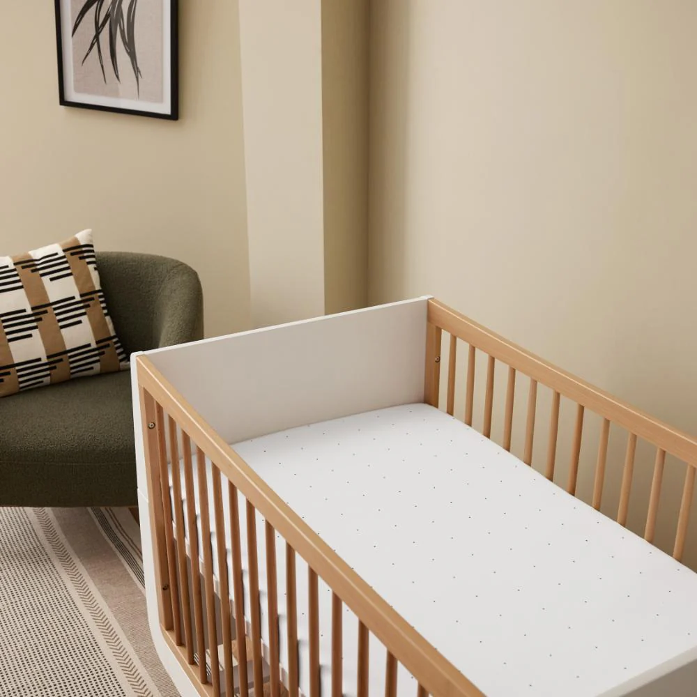 Cot & Cot Bed 2 Pack Fitted Sheet – White / Dot - Image 2