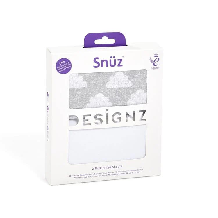 Crib 2 Pack Fitted Sheets – Cloud Nine - Image 4