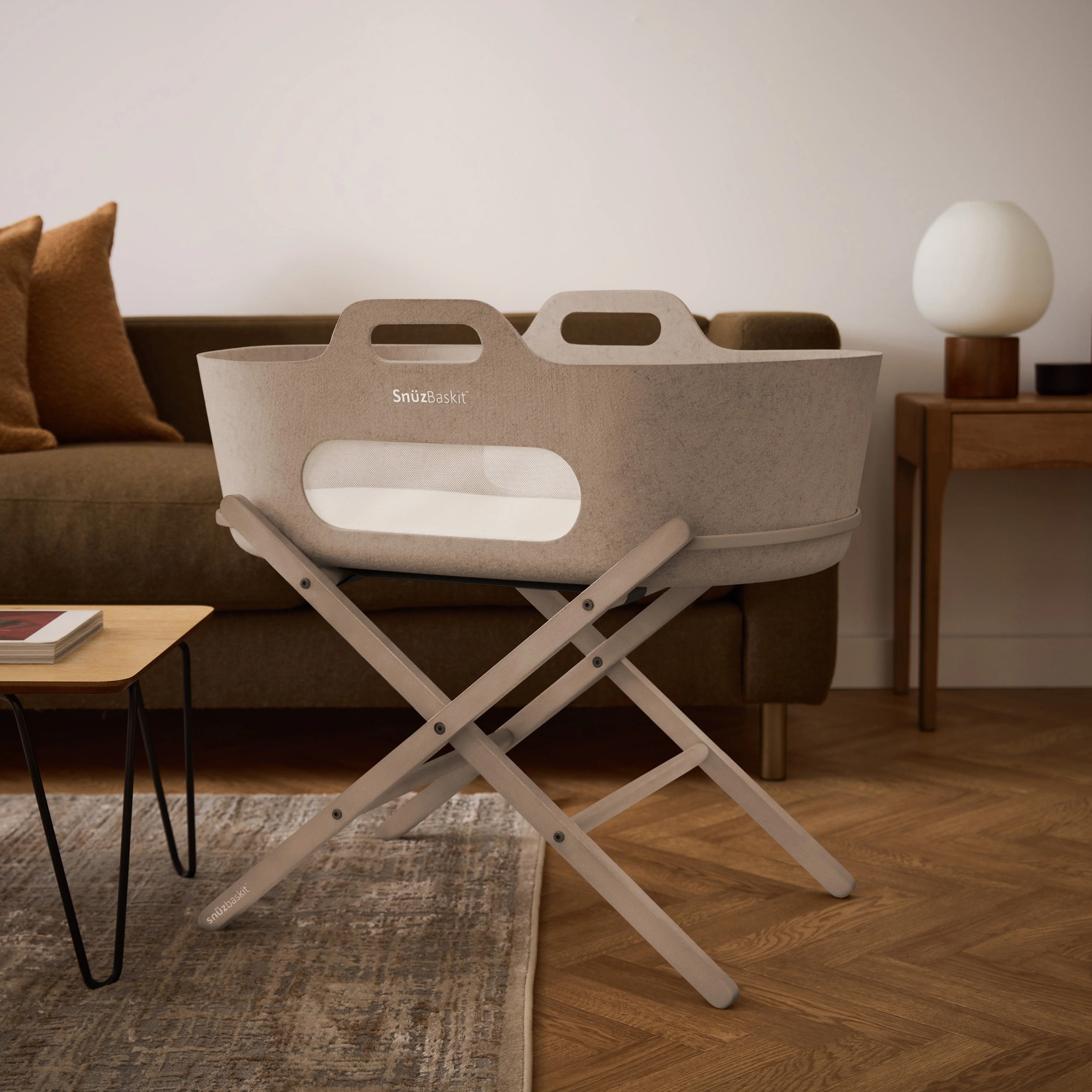 SnuzBaskit Mocha Moses Basket & Mocha Stand - Image 4