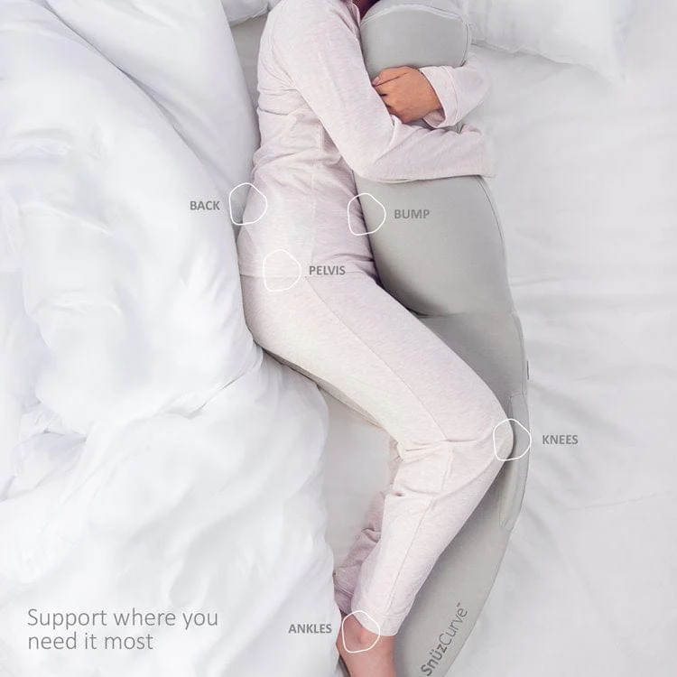SnuzCurve Pregnancy Support Pillow - Grey - Image 3