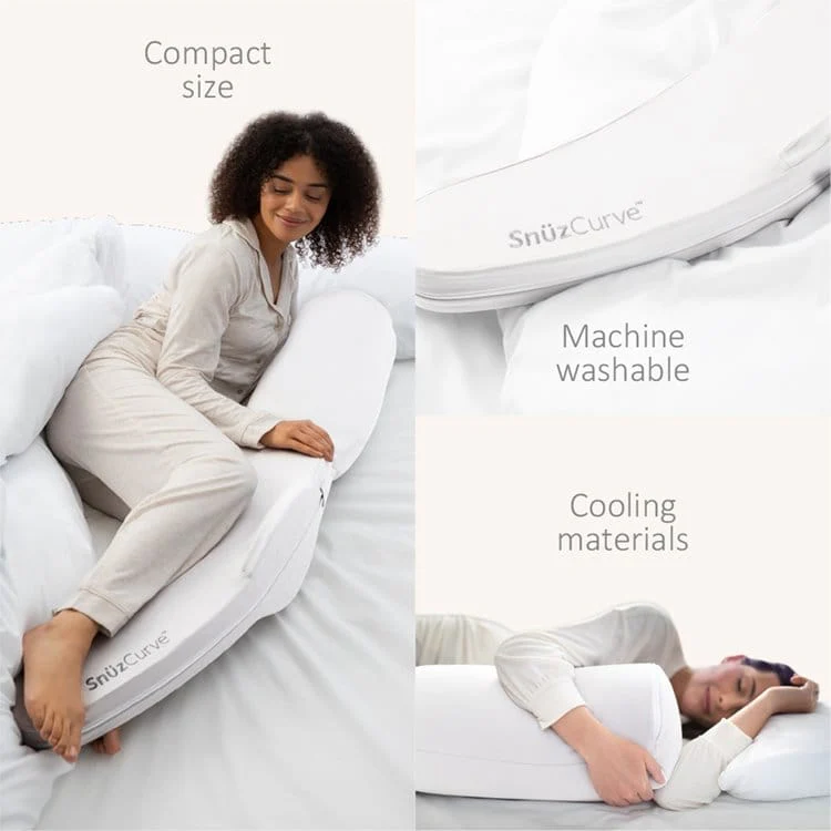 SnuzCurve Pregnancy Support Pillow - White - Image 5
