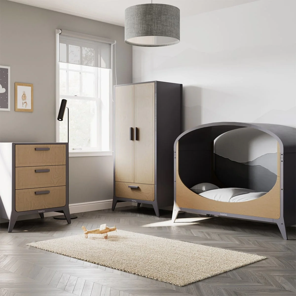 SnuzFino Cot Bed - Slate - Image 6