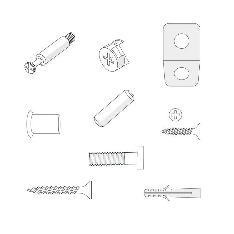 Snuzkot Changer -  Hardware Set inc Allen Key & Wall attachment