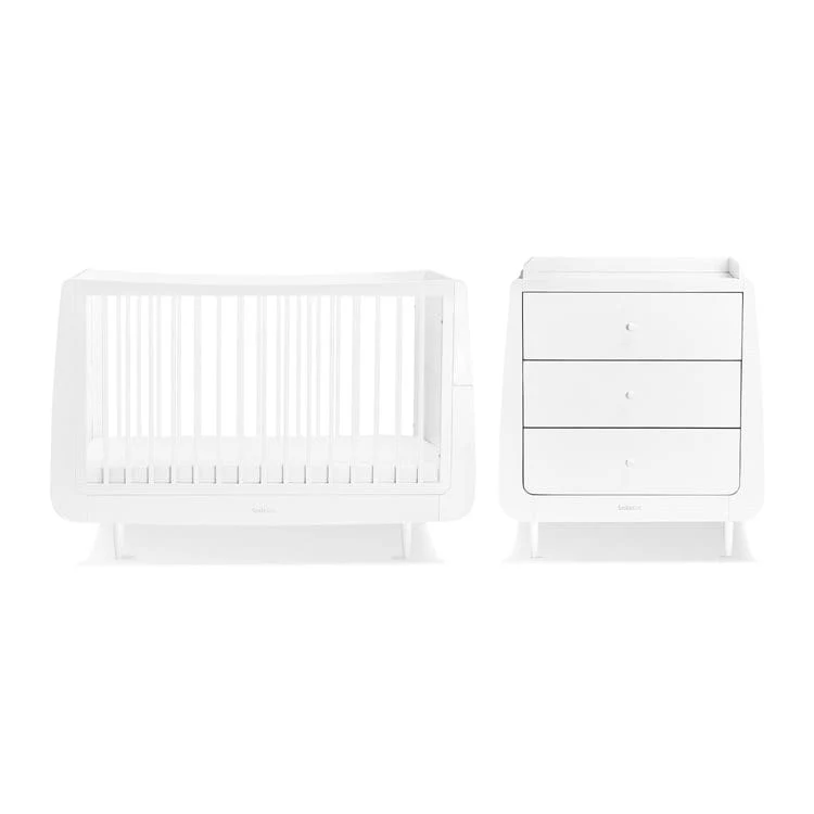 SnuzKot Skandi 2 Piece Nursery Furniture Set White - Image 13