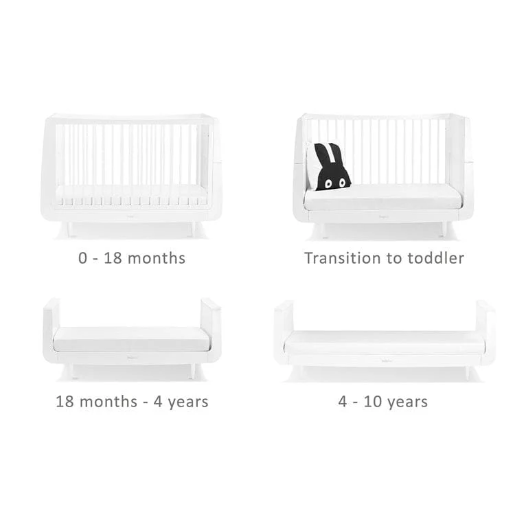 SnuzKot Skandi 2 Piece Nursery Furniture Set White - Image 6