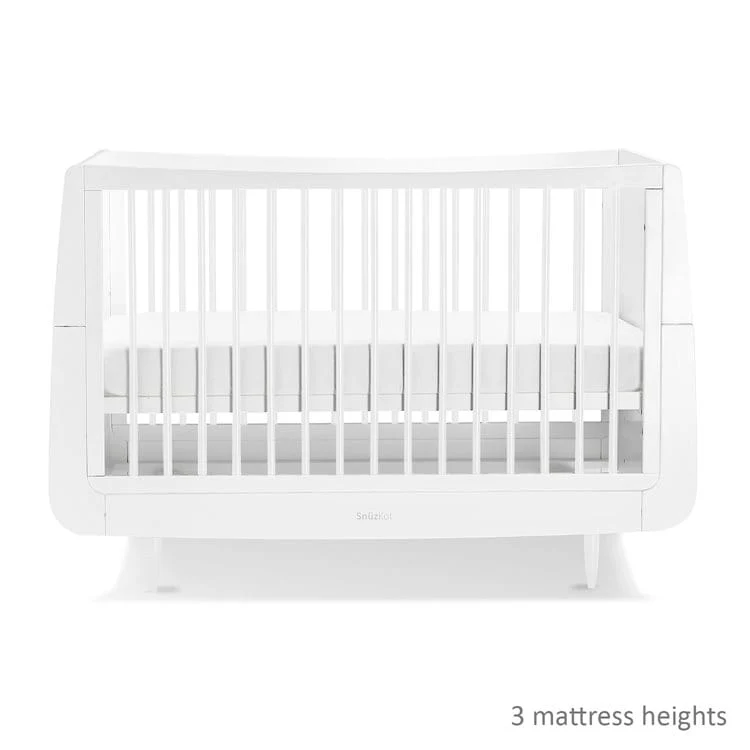 SnuzKot Skandi 2 Piece Nursery Furniture Set White - Image 8