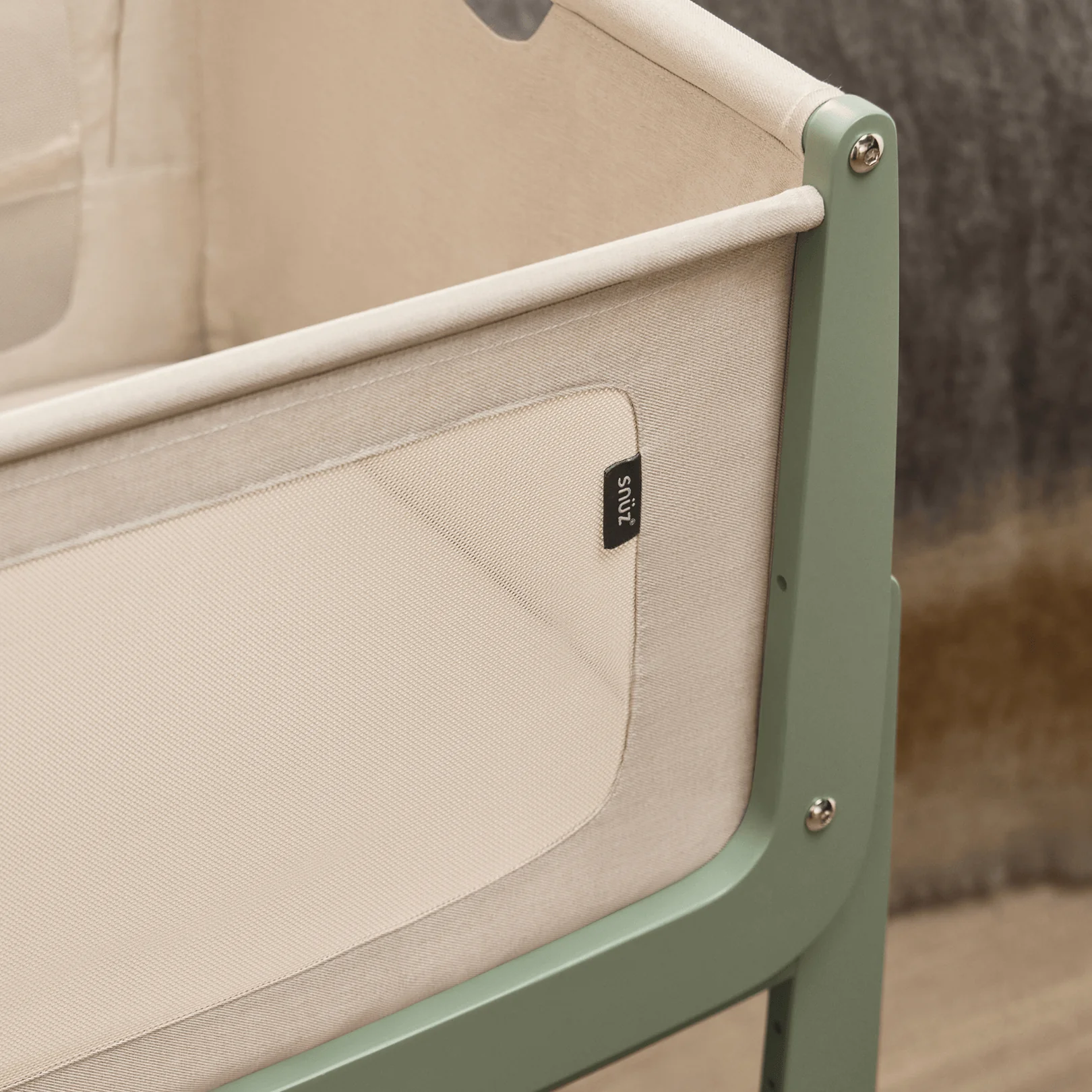 SnuzPod5 Bedside Crib Sage - Image 4