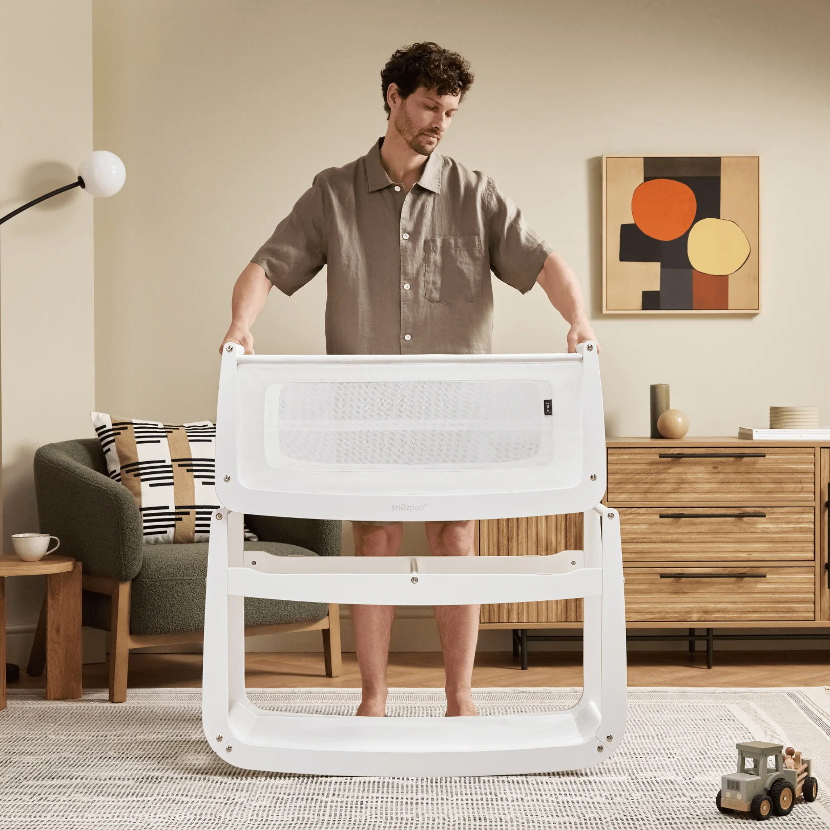 SnuzPod5 Bedside Crib White - Image 8